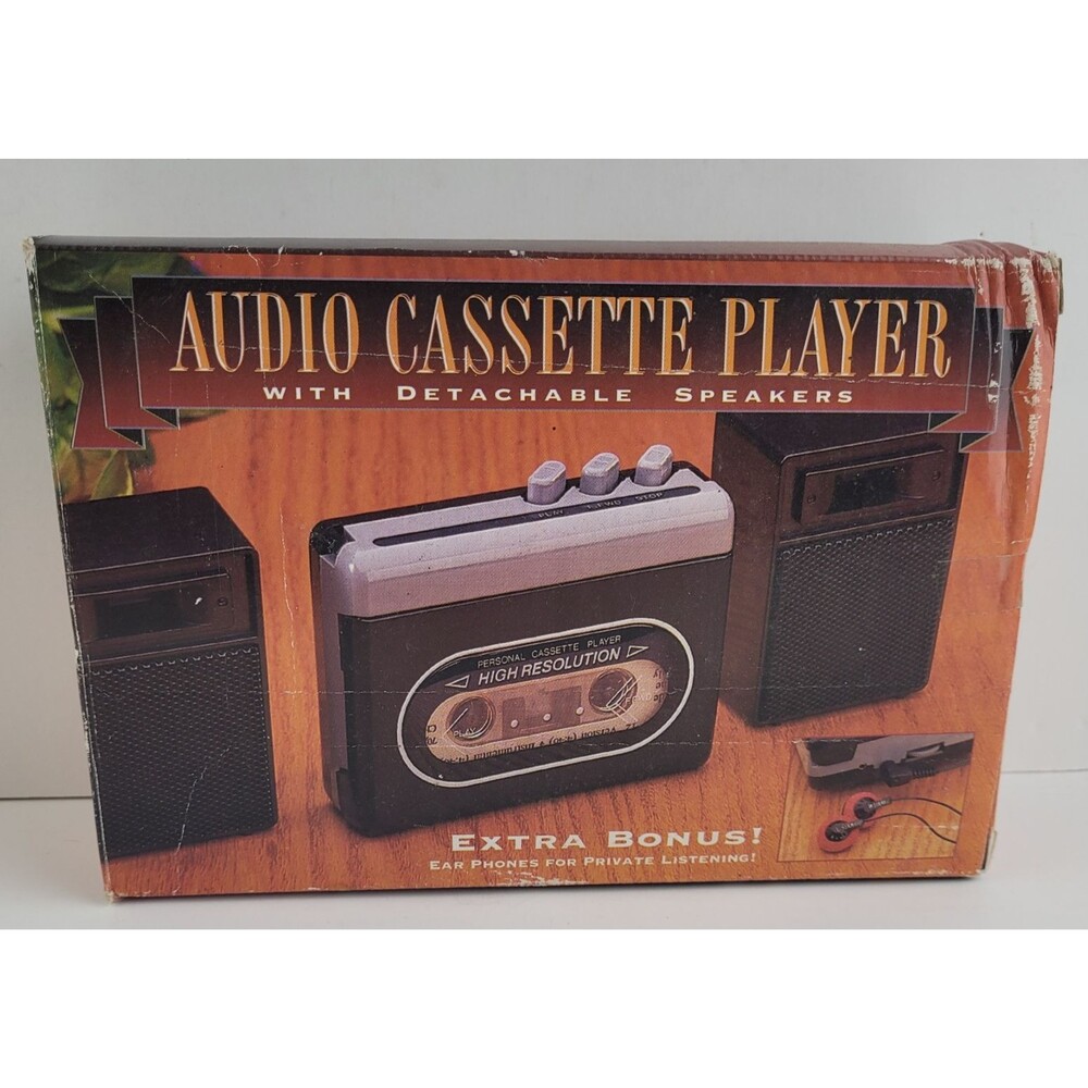 Audio Cassette Player With Detachable Speakers By Galaxy